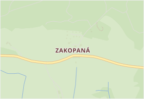 Zakopaná v obci Branžež - mapa části obce