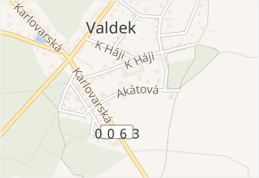 Akátová v obci Braškov - mapa ulice