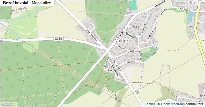 Bezděkovská - mapa ulice