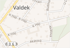 K Háji v obci Braškov - mapa ulice