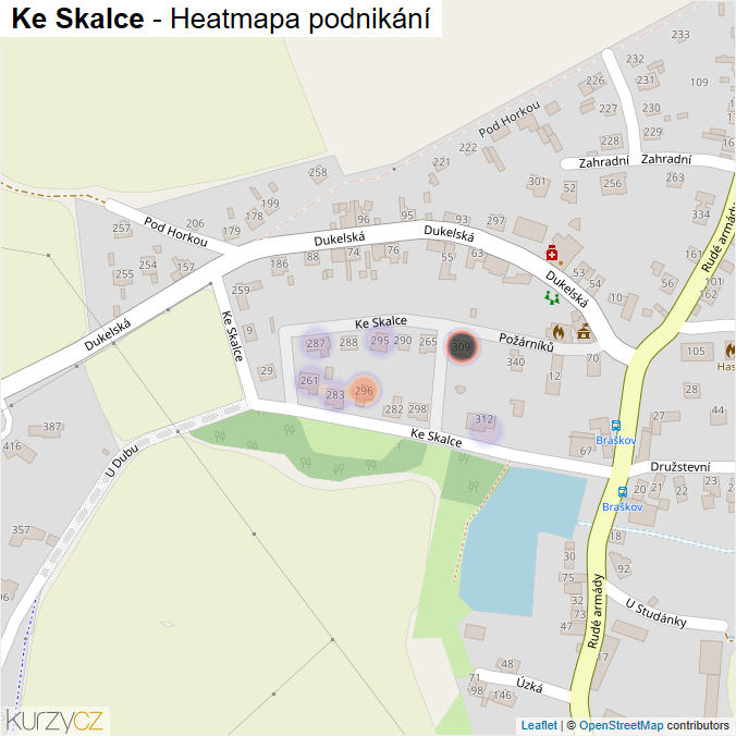 Mapa Ke Skalce - Firmy v ulici.