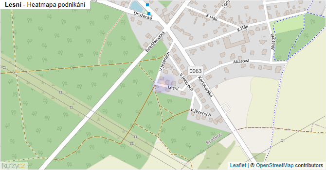 Lesní - mapa podnikání
