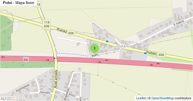 Polní - mapa firem