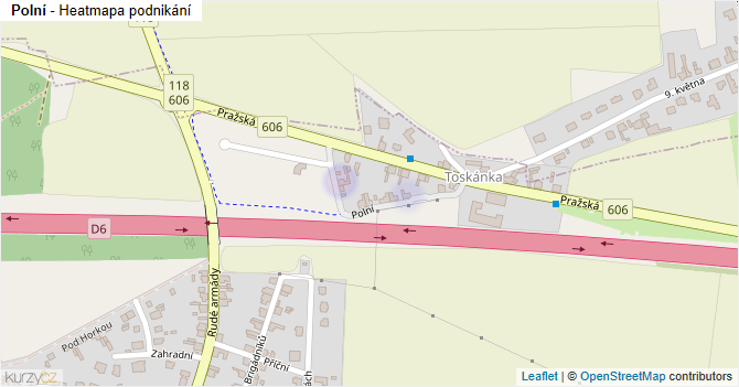 Polní - mapa podnikání