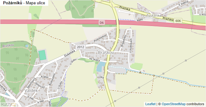 Požárníků - mapa ulice