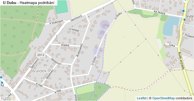 U Dubu - mapa podnikání