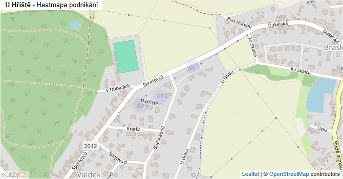 U Hřiště - mapa podnikání