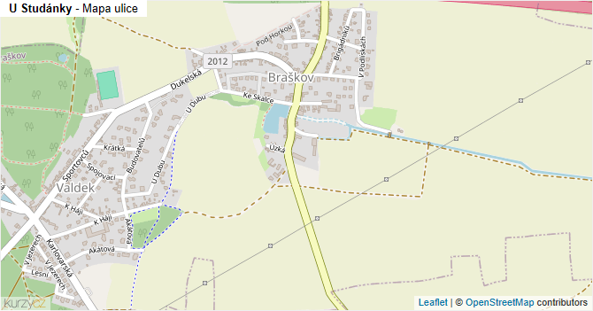 U Studánky - mapa ulice