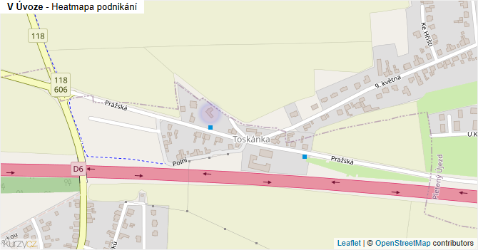 V Úvoze - mapa podnikání