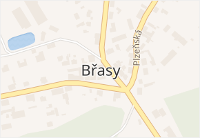 Břasy v obci Břasy - mapa části obce