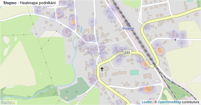 Stupno - mapa podnikání