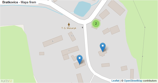Bratkovice - mapa firem