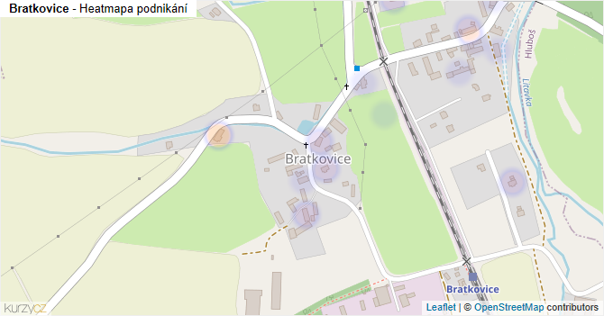 Bratkovice - mapa podnikání