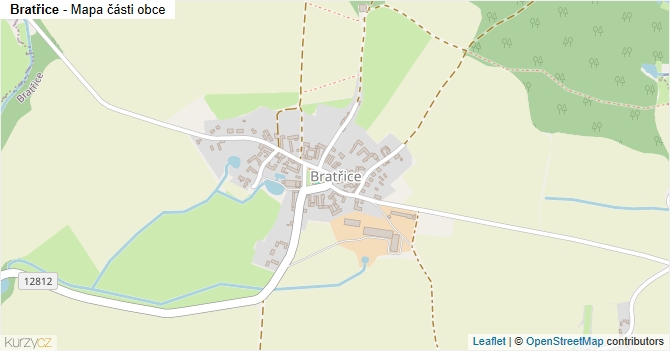 Bratřice - mapa části obce