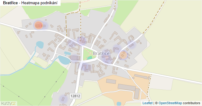 Bratřice - mapa podnikání