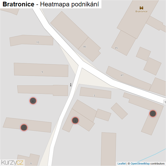 Mapa Bratronice - Firmy v obci.