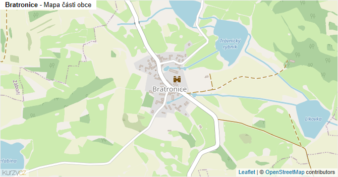 Bratronice - mapa části obce