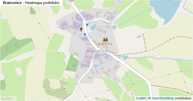Bratronice - mapa podnikání