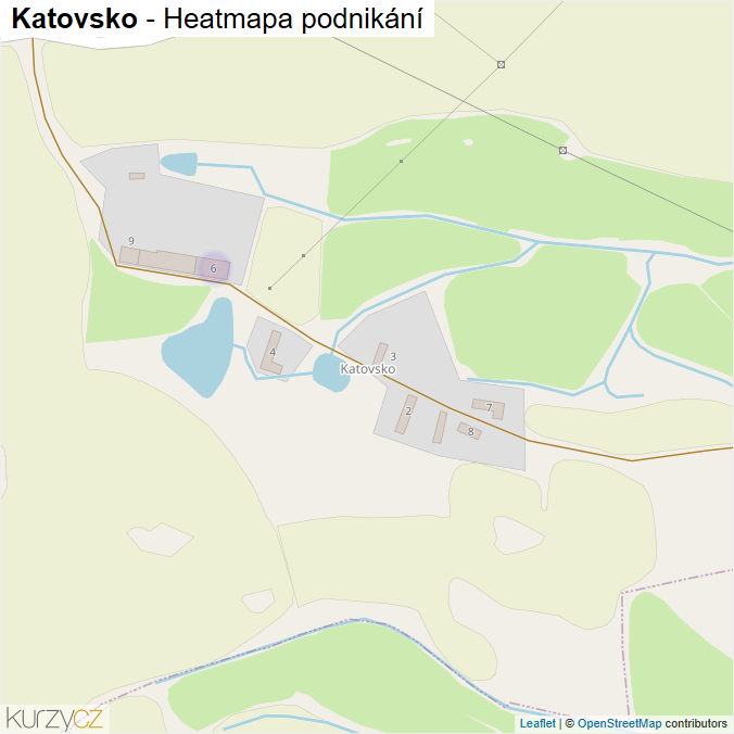 Mapa Katovsko - Firmy v části obce.