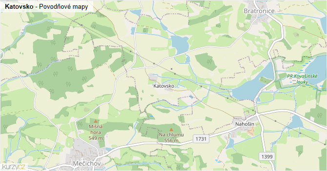 Katovsko - záplavové mapy stoleté vody