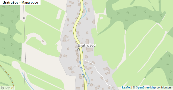 Bratrušov - mapa obce