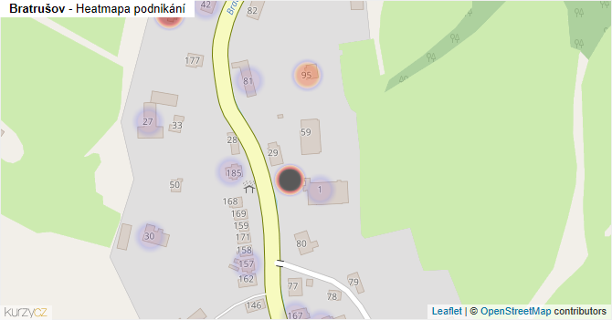 Bratrušov - mapa podnikání