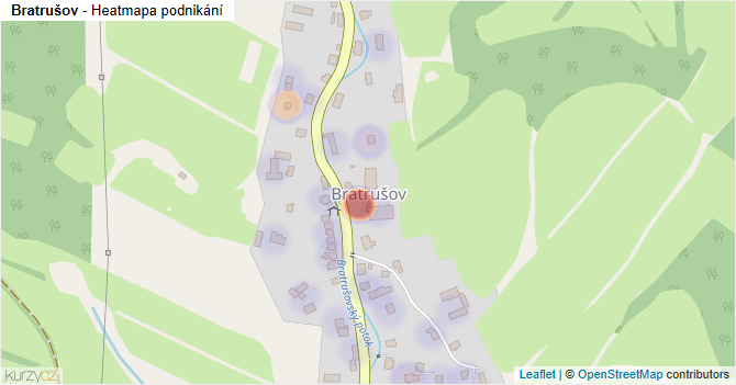 Bratrušov - mapa podnikání