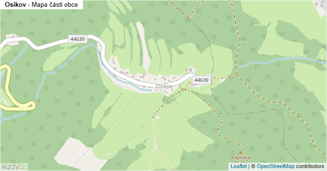 Osikov - mapa části obce