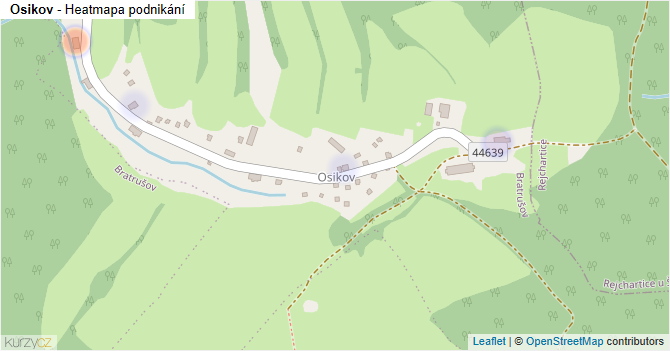 Osikov - mapa podnikání