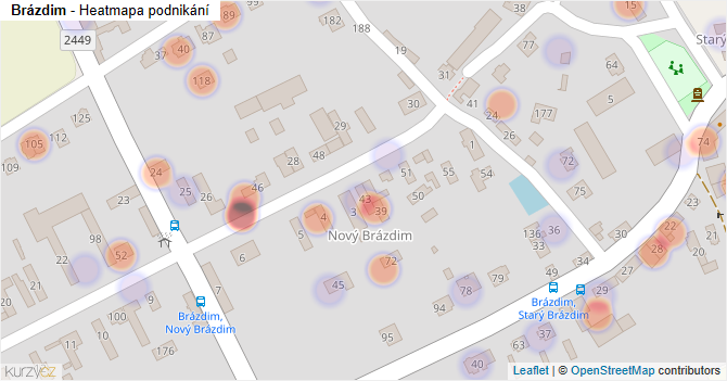 Brázdim - mapa podnikání