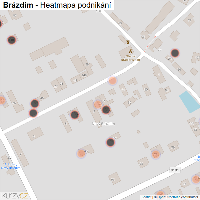 Mapa Brázdim - Firmy v obci.