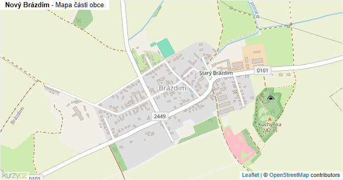 Nový Brázdim - mapa části obce
