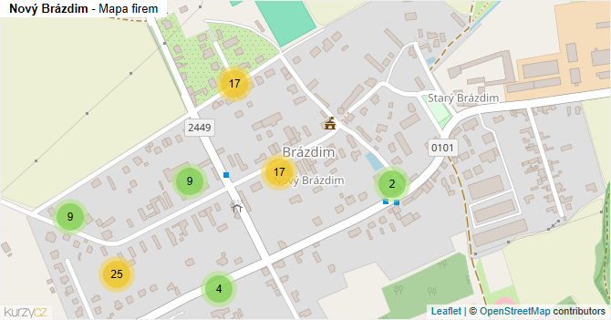 Nový Brázdim - mapa firem