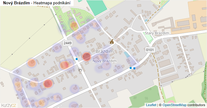 Nový Brázdim - mapa podnikání
