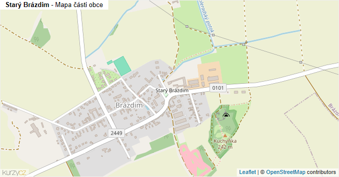 Starý Brázdim - mapa části obce