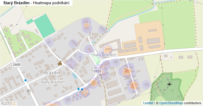 Starý Brázdim - mapa podnikání