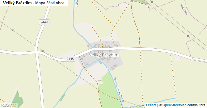 Veliký Brázdim - mapa části obce