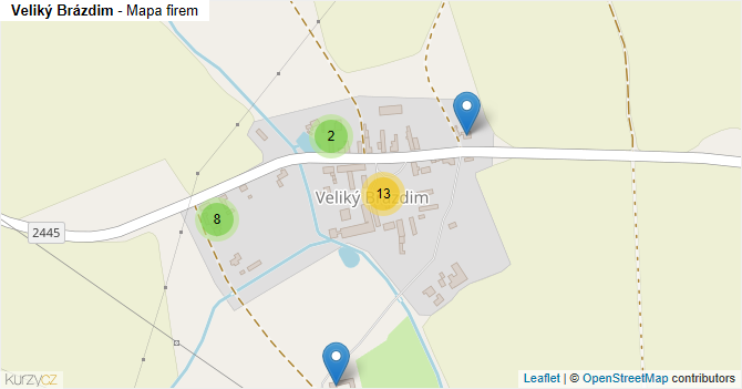 Veliký Brázdim - mapa firem