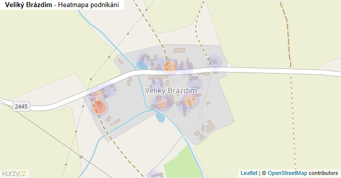 Veliký Brázdim - mapa podnikání