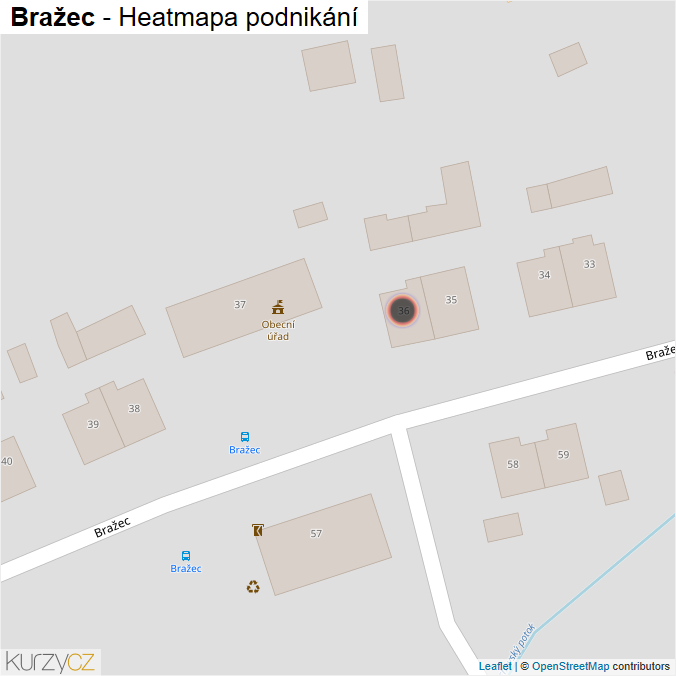 Mapa Bražec - Firmy v obci.