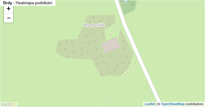 Brdy - mapa podnikání