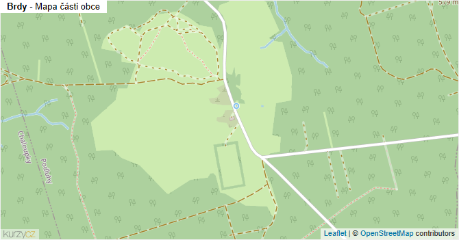 Brdy - mapa části obce