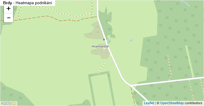 Brdy - mapa podnikání