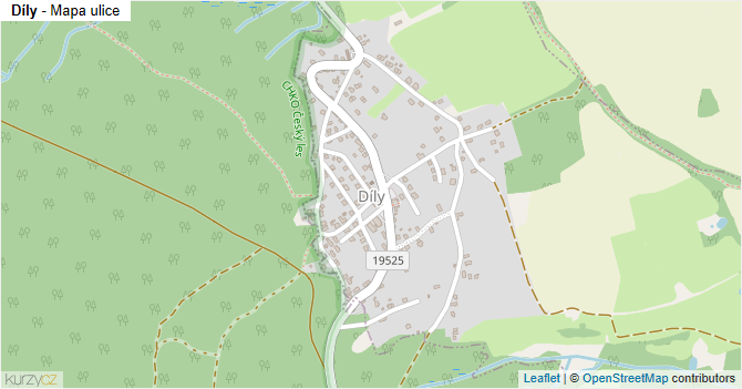 Díly - mapa ulice