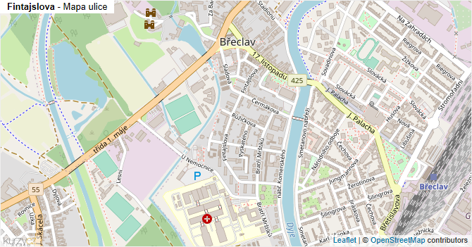 Fintajslova - mapa ulice