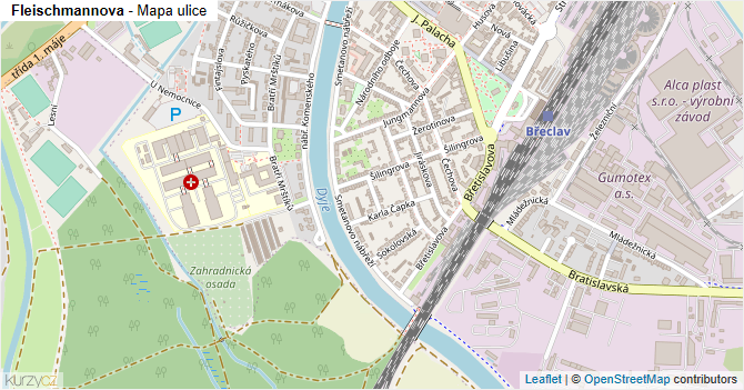 Fleischmannova - mapa ulice