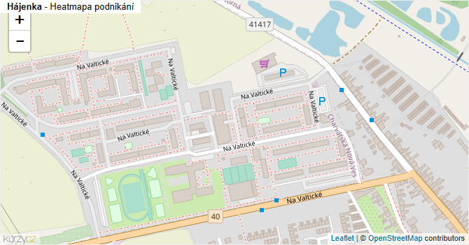 Hájenka - mapa podnikání