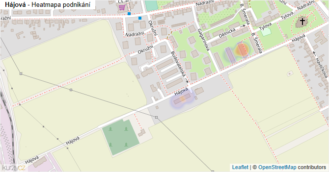 Hájová - mapa podnikání
