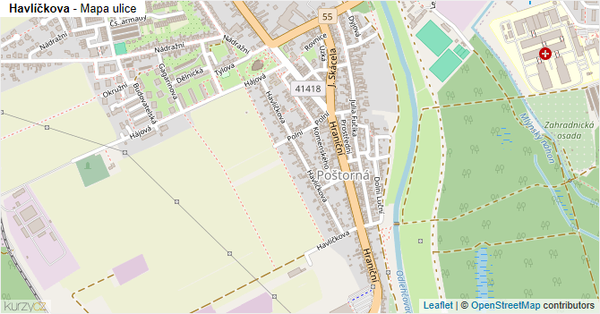 Havlíčkova - mapa ulice