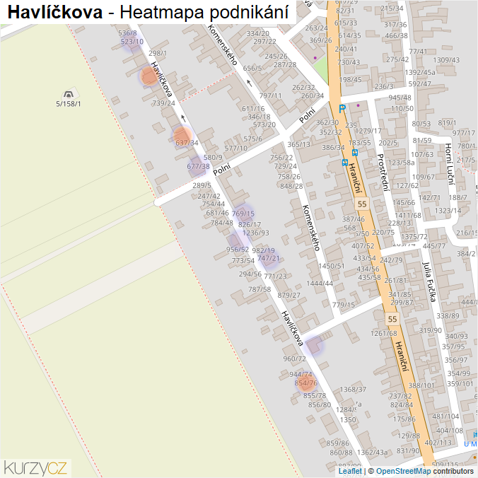 Mapa Havlíčkova - Firmy v ulici.